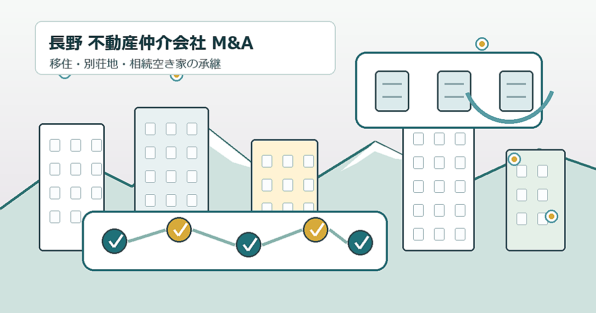 長野 不動産仲介会社 M&A 移住需要と別荘地と相続空き家の承継イメージ